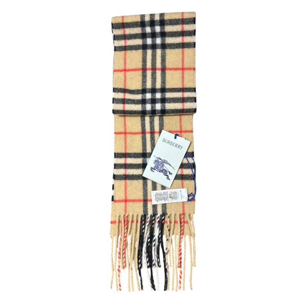BURBERRY Narrow Check Cashmere Scarf - Picture 4 of 5
